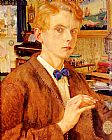 George Owen Wynne Apperley Canvas Paintings - Portrait Of The Artist